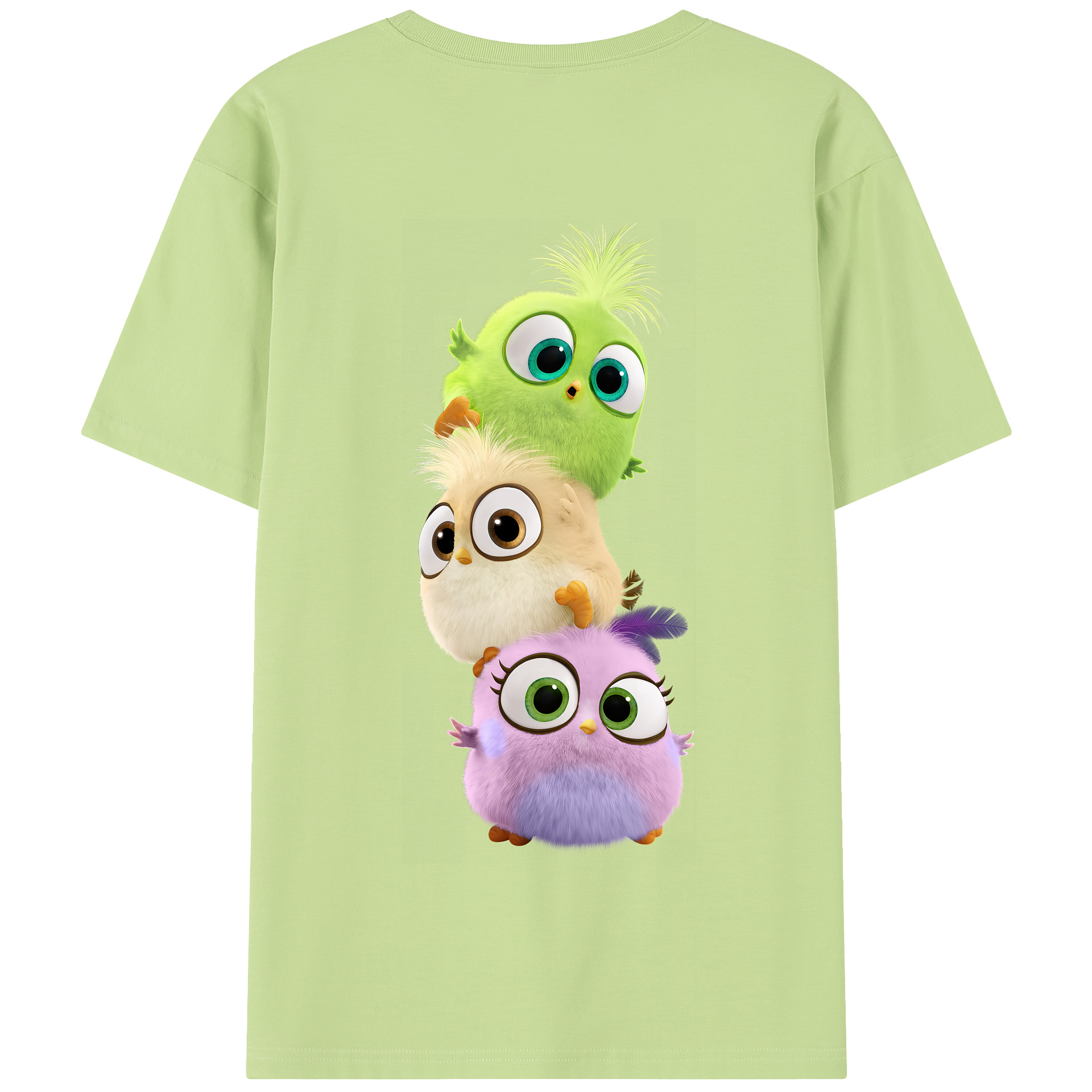 （画像用） Angry Birds アングリーバード 綿100％半袖Tシャツ（背面プリント）